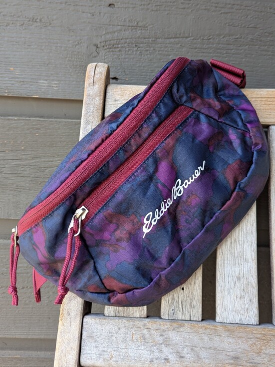 Eddie Bauer Handbags - Eddie Bauer Stowaway Convertible Packable Waistpack Cosmos Blue Purple Red